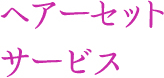 ヘアーセットサービス